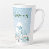 Gnomen en Kerstboom Latte Mok (Rechts)