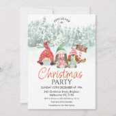 Gnomen Familie van Vier Kerstfeestdagen Kaart (Voorkant)