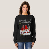 Gnomen Frohliche Weihnachten Grappige Kerst Trui (Voorkant volledig)
