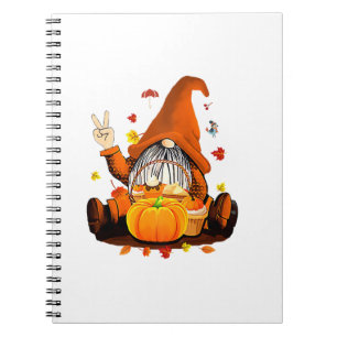 Gnomen Herfst Autumn Cute Halloween Thanksgiving L Notitieboek