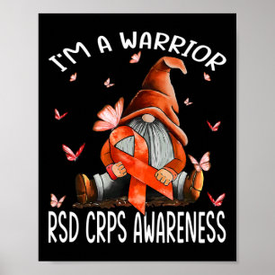 Gnomen Ik ben een krijger RSD CRPS Awareness Butte Poster
