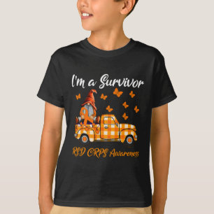 Gnomen Ik ben een overlevende RSD CRPS Bewustzijn T-shirt