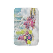 Gnomen in de sneeuw waterverf schilderij  badmat (Voorkant Verticaal)