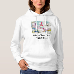 Gnomen in de sneeuw waterverf schilderij hoodie