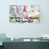 Gnomen in de sneeuw waterverf schilderij spandoek (Beurs)