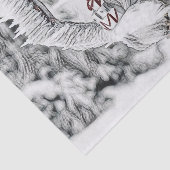 Gnomen in de sneeuw waterverf schilderij tissuepapier (Detail)