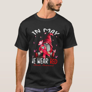Gnomen in mei Draag we het bewustzijn van de rode T-shirt
