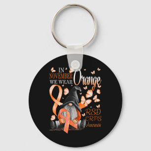 Gnomen in november We Draag Oranje CRPS Awareness Sleutelhanger