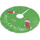 Gnomen in Rode Kerstmis Kousen Candy Cane Green Kerstboom Rok (Gekanteld)