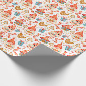 Gnomen Kerst inpakpapier (Hoek)