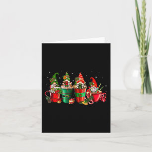 Gnomen Kerst Koffie Kopjes Latte Drink Outfit Ch Kaart