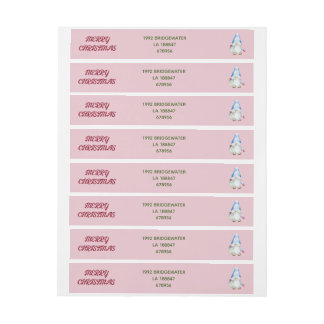 Gnomen Kerst Wrap Around Adresetiketten