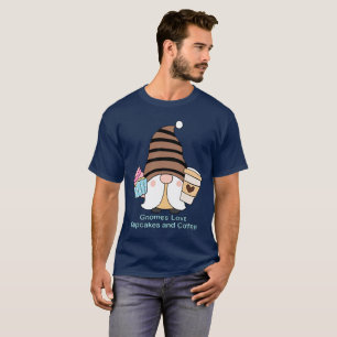 Gnomen Love Cupcakes and Coffee Unisex T-shirt