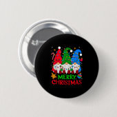 Gnomen Merry Christmas Matching Ronde Button 5,7 Cm (Voorkant /achterkant)
