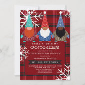 Gnomen Pset Snowflake Illustratie Kerstmis Kaart (Voorkant)