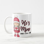 Gnomen Rode Banner Liefde, valentijn koffie mok (Links)