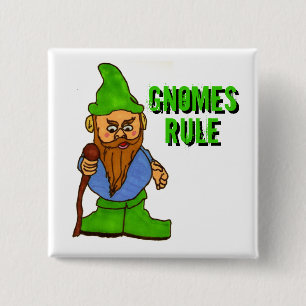 Gnomen Rule Vierkante Button 5,1 Cm