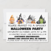 Gnomen Spooky Halloween Party Uitnodiging (Voorkant)