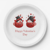 Gnomen Valentijnsdag Personalized Papieren Bordje (Voorkant)