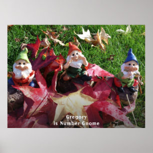 Gnomen van de tuin u het Aantal Gnome toevoegen de Poster