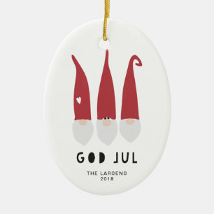 Gnomen voor kerstversiering keramisch ornament