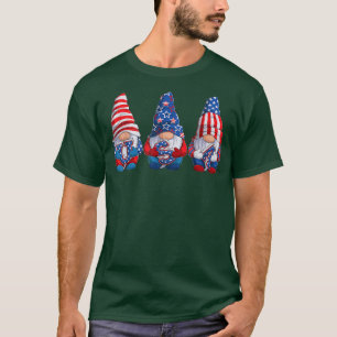 Gnomes 4 juli grappig Amerikaans patriottisch VS T-shirt