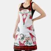 Gnomes bakken kerstherinneringen mama rood geplakt schort (Insitu)