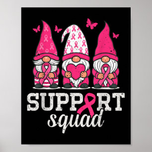 Gnomes Breast Cancer Awareness Support Squad Vrouw Poster