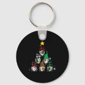 Gnomes Christmas Tree Funny Xmas Holidays Men Wome Sleutelhanger (Voorkant)