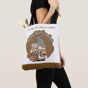 Gnomes Coffee Lovers Cute Schattig Funny Women's Draagtas