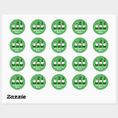 Gnomes Cute Personalized St Patricks Day Gnomen Ronde Sticker (Vel)