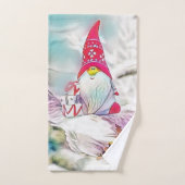 Gnomes dans la peinture à l'aquarelle de la neige (Serviette à main)
