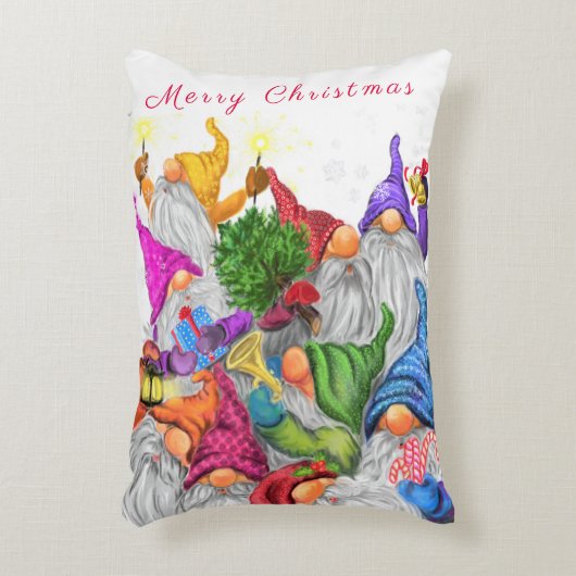 Gnomes de Noël Accent Coussin cadeau (Devant(Vertical))