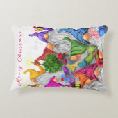 Gnomes de Noël Accent Coussin cadeau (Dos)