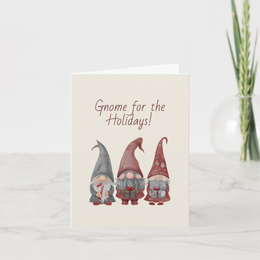 Gnomes de Noël adorables avec la carte à la carte (Devant)