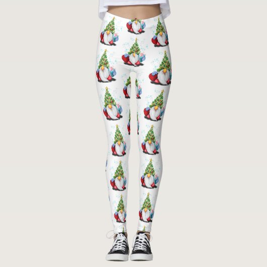 Gnomes de Noël avec Leggings Cadeaux (Devant)