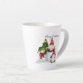 gnomes de Noël Fête Latte Mug (Angle droit)