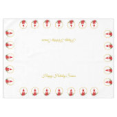 Gnomes de Noël sur nappes blanches (Devant (Horizontal))