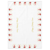 Gnomes de Noël sur nappes blanches (Devant)