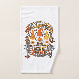 Gnomes d'Halloween Citrouille Toile d'Araignée Cha