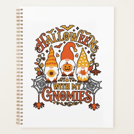 Gnomes d'Halloween Citrouille Toile d'Araignée Cha (Devant)