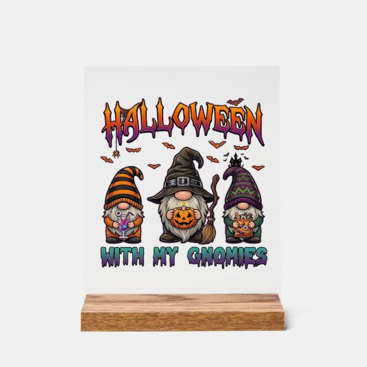 Gnomes d'Halloween Trois Gnomes Chapeau de Sorcièr (Recto)