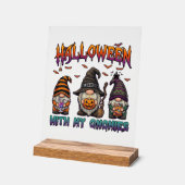 Gnomes d'Halloween Trois Gnomes Chapeau de Sorcièr (Angle)