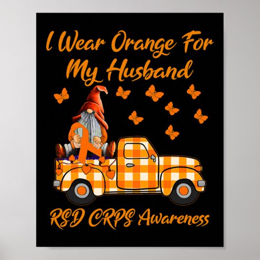 Gnomes die ik Oranje voor mijn echtgenoot RSD CRPS Poster (Voorkant)