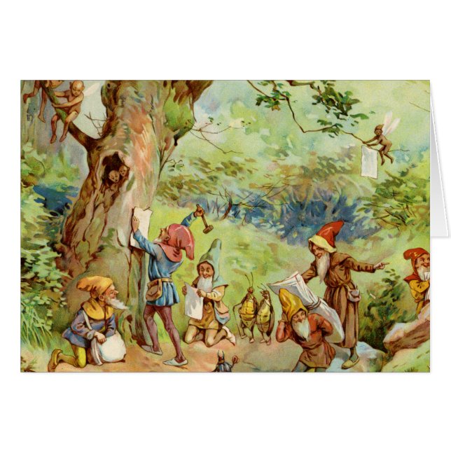Gnomes, elfes et fées dans la Forêt Magique (Devant horizontal)