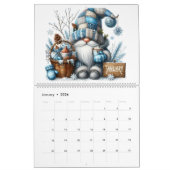 Gnomes en Casquette 2025-2026 Calendrier 24 mois (Jan 2026)