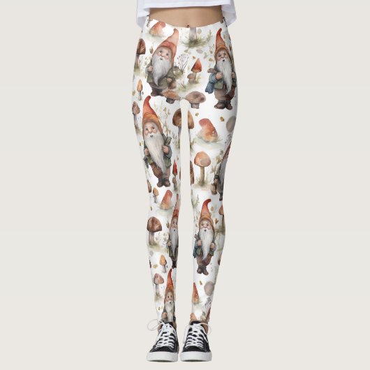 Gnomes et champignons Leggings - mignonne (Devant)