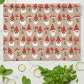 Gnomes et champignons Serviette de cuisine (Plié)