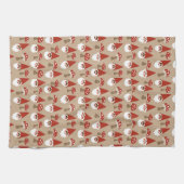 Gnomes et champignons Serviette de cuisine (Horizontal)