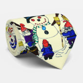 GNOMES ET cravate GÉANTE DE SNOWMAN (Roulé)